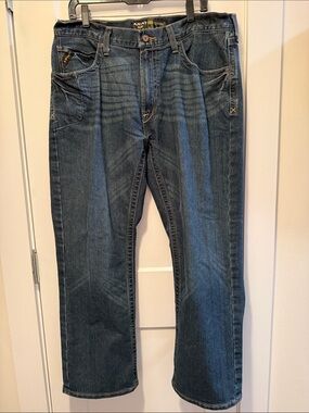 Ariat Men’s M5 Rebar Straight Leg Jeans in Dark Blue Wash s 36/30